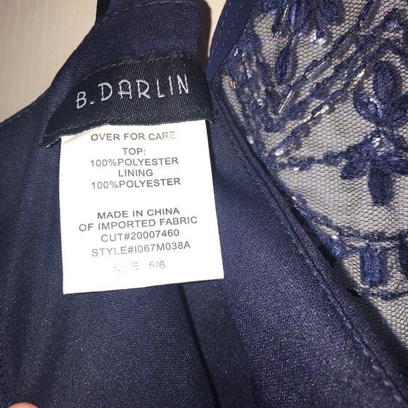 Navy Blue two piece dress - Picture 4 of 8